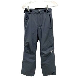 ROSSIGNOL Boys Grey Ski Snow Pants Size 10 | Insulated Winter Snowboarding Pants